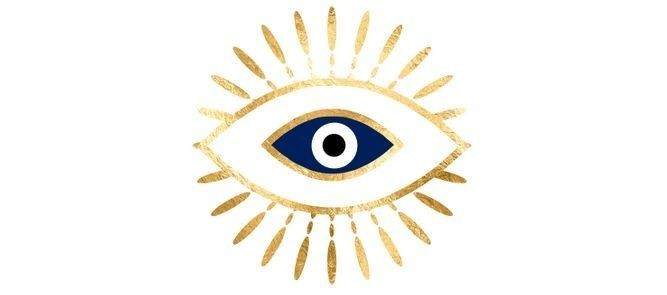 Gold Evil Eye sticker