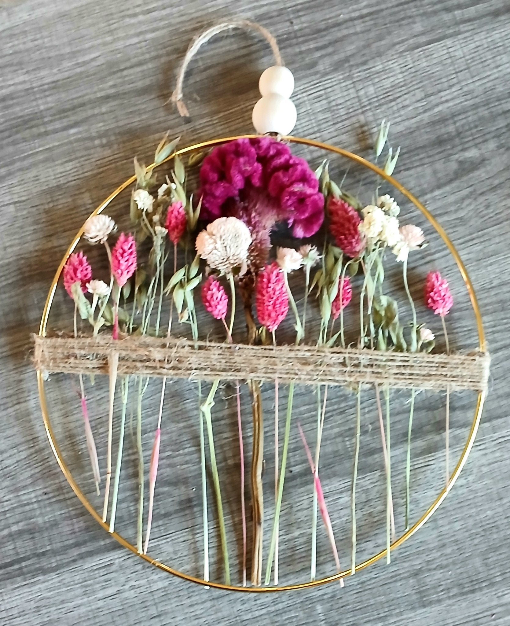 Dried Floral Hoop Class - Inquire for more information