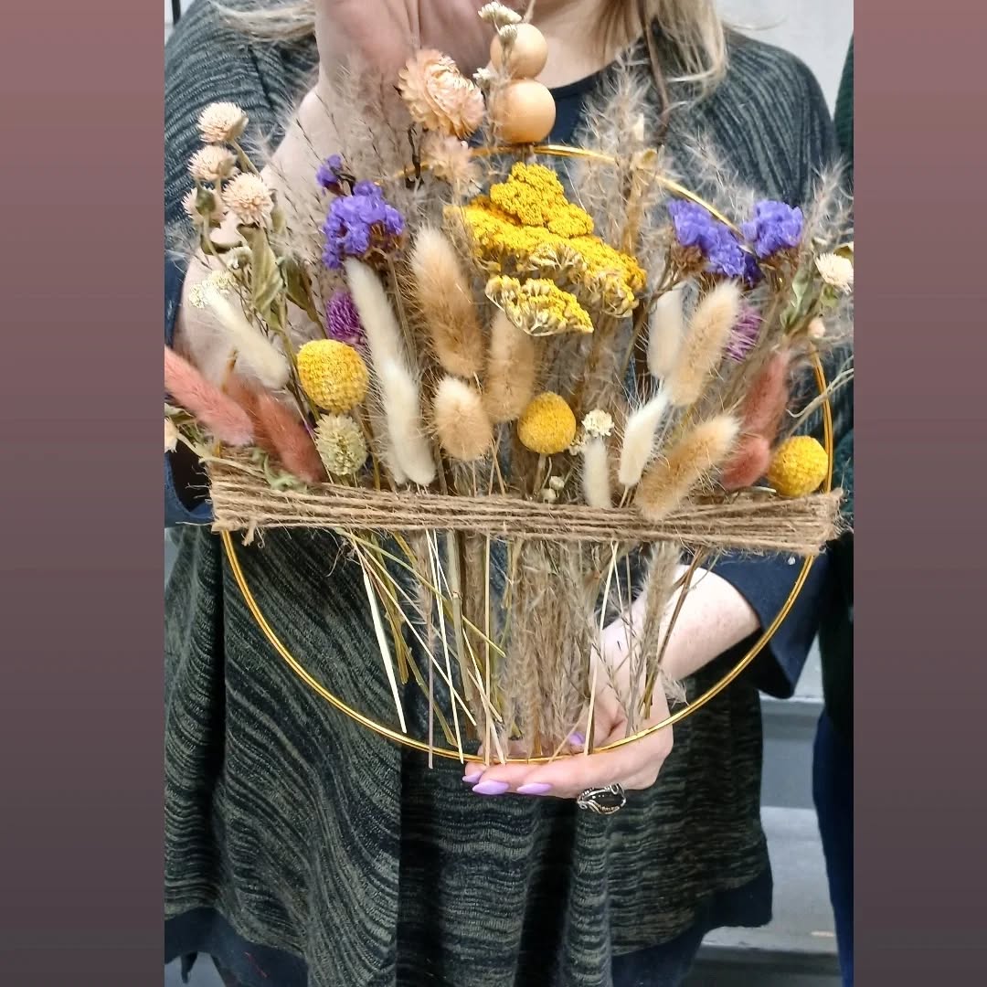 Dried Floral Hoop Class - Inquire for more information