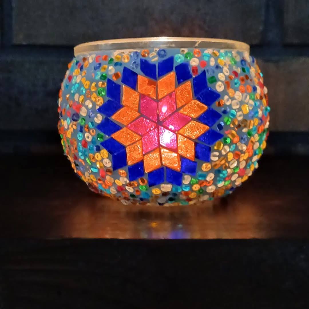 Turkish Mosaic candle holder class - Inquire for more information