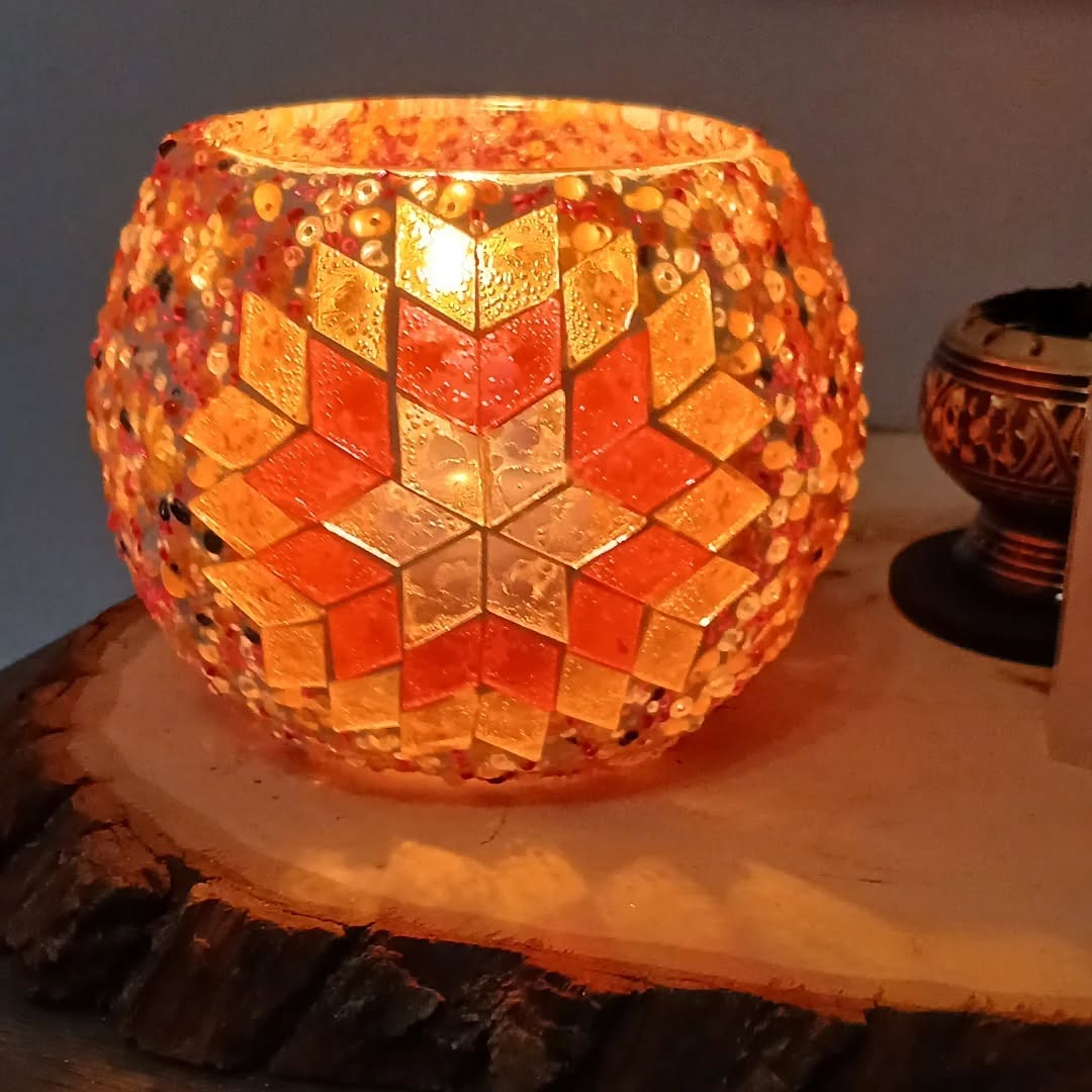 Turkish Mosaic candle holder class - September 20th, 1 p.m.