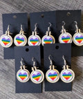 Pride cross stitch earrings